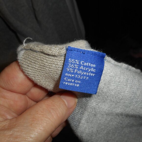 APT. 9: women's open front sweater, NO Pockets, sz S, long collar - Picture 4 of 6